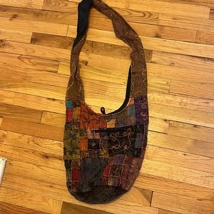 Funky shoulder bag. Nice colorful patchwork detail